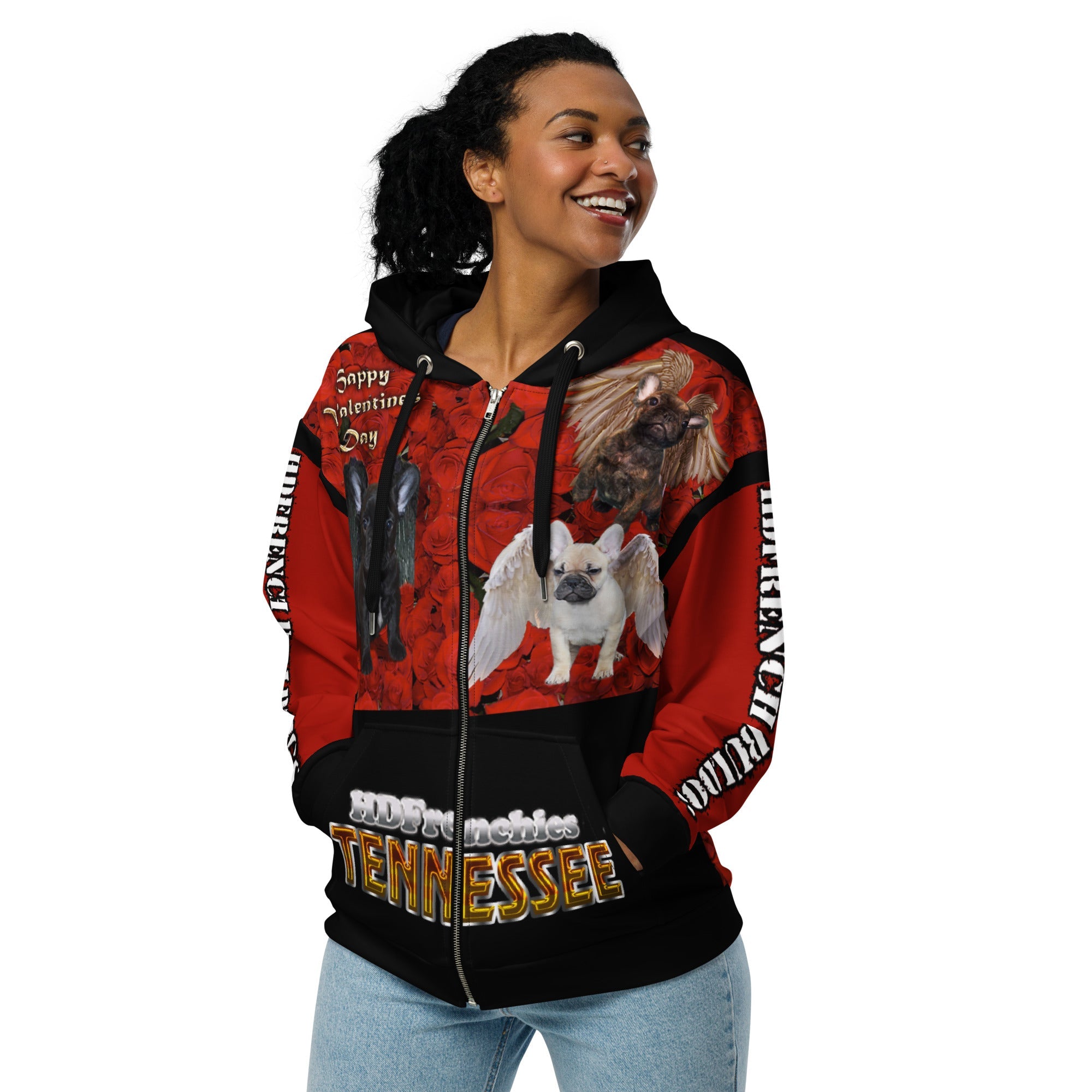 HDFrenchie Unisex zip hoodie